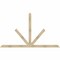 Ekena Millwork Saratoga Rough Sawn Timber Gable Bracket, Douglas Fir, 96"W x 56"H x 2"D x 4"F, 14/12 Pitch GBW096X56X0204SAR00RDF - alternate 1